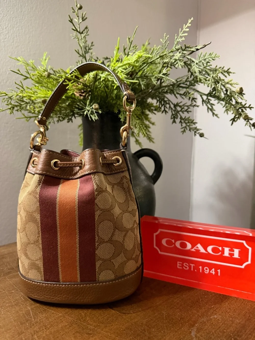 Coach Mini Dempsey Bucket Bag - Picture 2 of 11